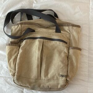 Duluth Trading Company Women's Canvas Travel Tote Bag Cotton Tan